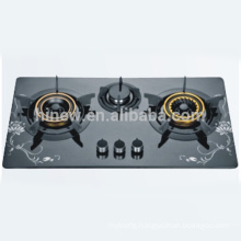 3 burner glass top gas cooker/gas hob/gas cooktop